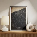 poster carte calais vintage meuble.webp