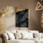 poster carte calais vintage salon.webp