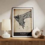 poster carte dakar vintage meuble.webp