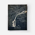 poster carte detroit vintage.webp