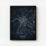 poster carte dijon vintage avec cadre.webp