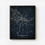 poster carte florence vintage avec cadre.webp