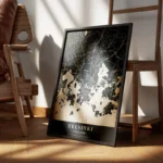 poster carte helsinki vintage encadre.webp