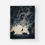 poster carte hiroshima vintage.webp