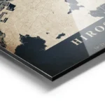 poster carte hiroshima vintage aluminium.webp