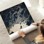 poster carte hiroshima vintage au sol.webp