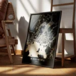 poster carte hiroshima vintage encadre.webp