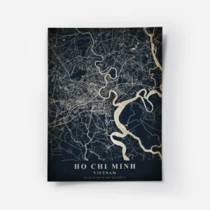 poster carte ho chi minh vintage.webp