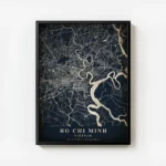 poster carte ho chi minh vintage avec cadre.webp