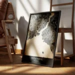 poster carte istanbul vintage encadre.webp