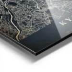 poster carte kyoto vintage aluminium.webp