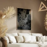 poster carte kyoto vintage salon.webp
