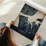 poster carte lisbon vintage en rouleau.webp