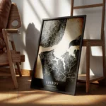 poster carte lisbon vintage encadre.webp