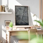 poster carte los angeles vintage bureau.webp