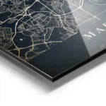 poster carte madrid vintage aluminium.webp