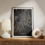 poster carte madrid vintage meuble.webp