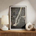 poster carte manhattan vintage meuble.webp