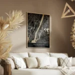 poster carte manhattan vintage salon.webp