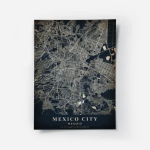 poster carte mexico city vintage.webp