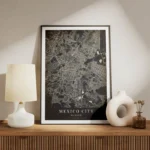 poster carte mexico city vintage meuble.webp