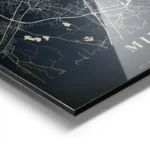 poster carte milan vintage aluminium.webp