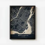 poster carte montreal vintage avec cadre.webp
