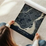 poster carte montreal vintage en rouleau.webp