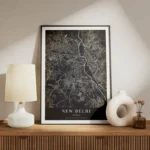 poster carte new delhi vintage meuble.webp