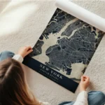 poster carte new york vintage en rouleau.webp