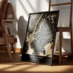 poster carte new york vintage encadre.webp