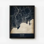 poster carte nice vintage avec cadre.webp