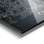 poster carte paris vintage aluminium.webp