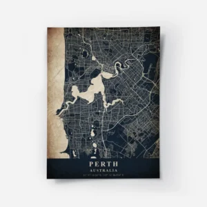 poster carte perth vintage.webp