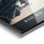 poster carte rio de janeiro vintage aluminium.webp