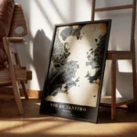 poster carte rio de janeiro vintage encadre.webp