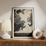 poster carte rio de janeiro vintage meuble.webp
