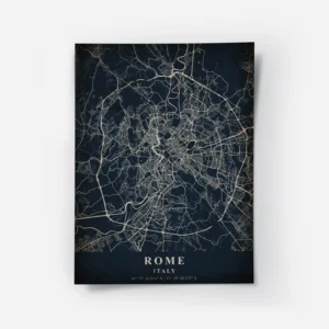 poster carte rome vintage.webp