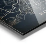 poster carte rome vintage aluminium.webp