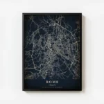 poster carte rome vintage avec cadre.webp