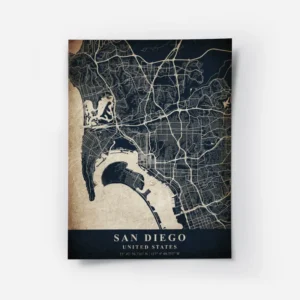 poster carte san diego vintage.webp
