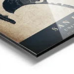 poster carte san diego vintage aluminium.webp