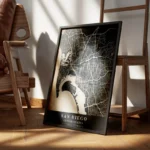 poster carte san diego vintage encadre.webp