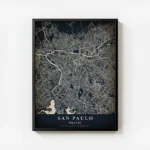 poster carte sao paulo vintage avec cadre.webp