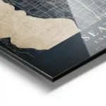 poster carte seattle vintage aluminium.webp