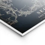 poster carte seoul vintage lightpanel.webp