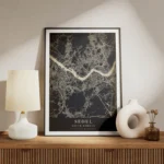 poster carte seoul vintage meuble.webp