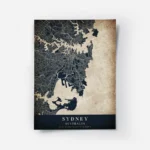 poster carte sydney vintage.webp