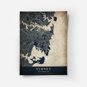 poster carte sydney vintage.webp