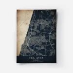 poster carte tel aviv vintage.webp